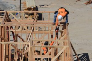 Carpenter at work on an Australian construction site